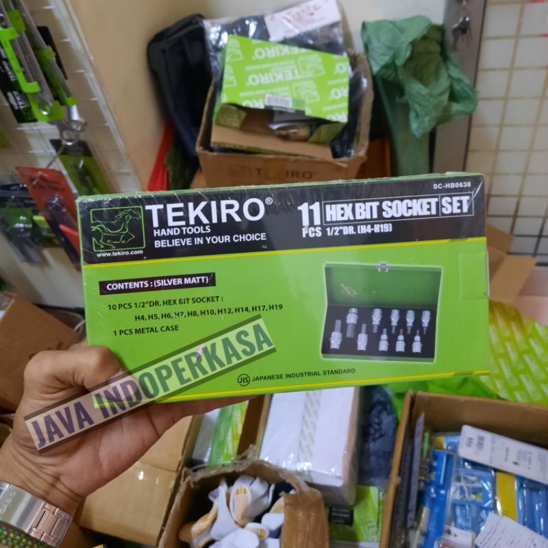 TEKIRO SC-HB0638 mata kunci shock kunci L set 10 pcs box besi