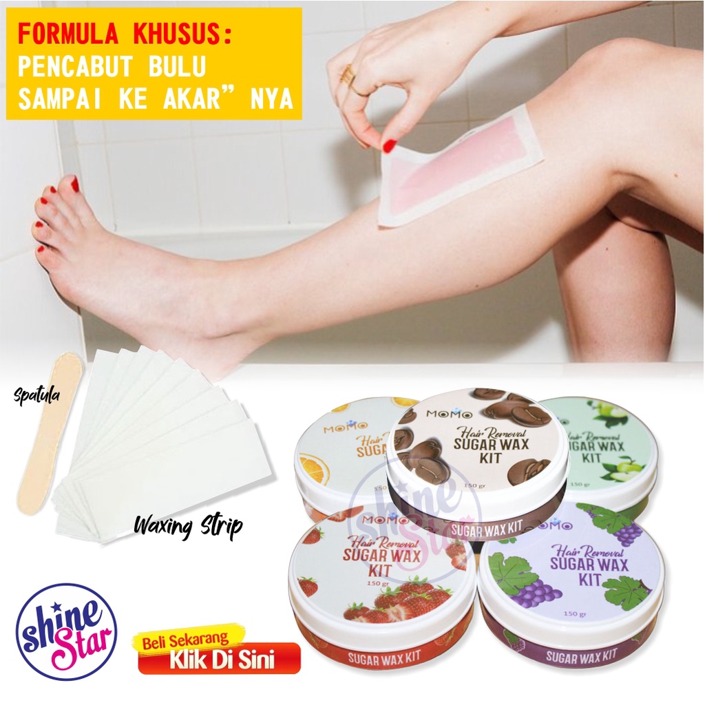 SHINE STAR - Sugar Wax Waxing Kit Penghilang Bulu Rambut Bulu Ketiak Bulu Kaki Tangan Permanen RANDOM