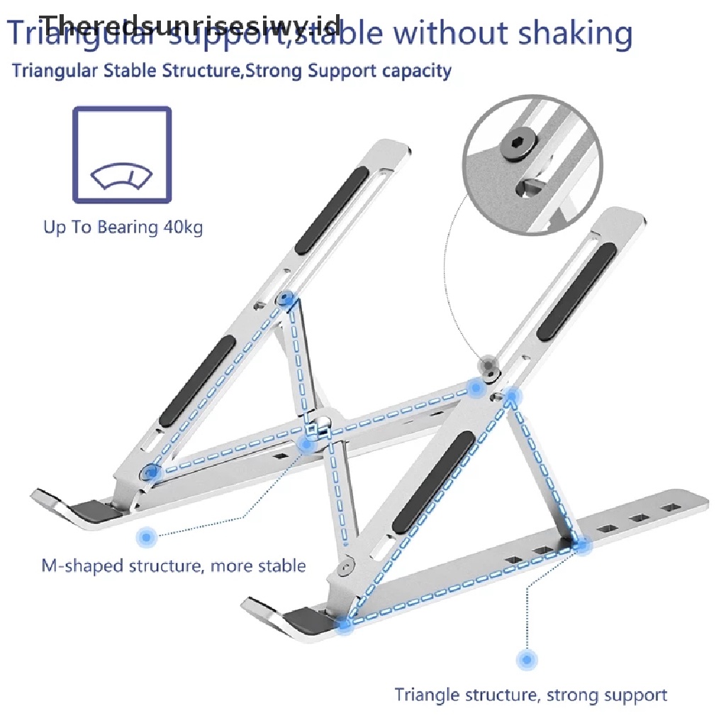 (Theredsunrisesiwy.Id) Stand Holder Laptop / Notebook Portable Bisa Dilipat