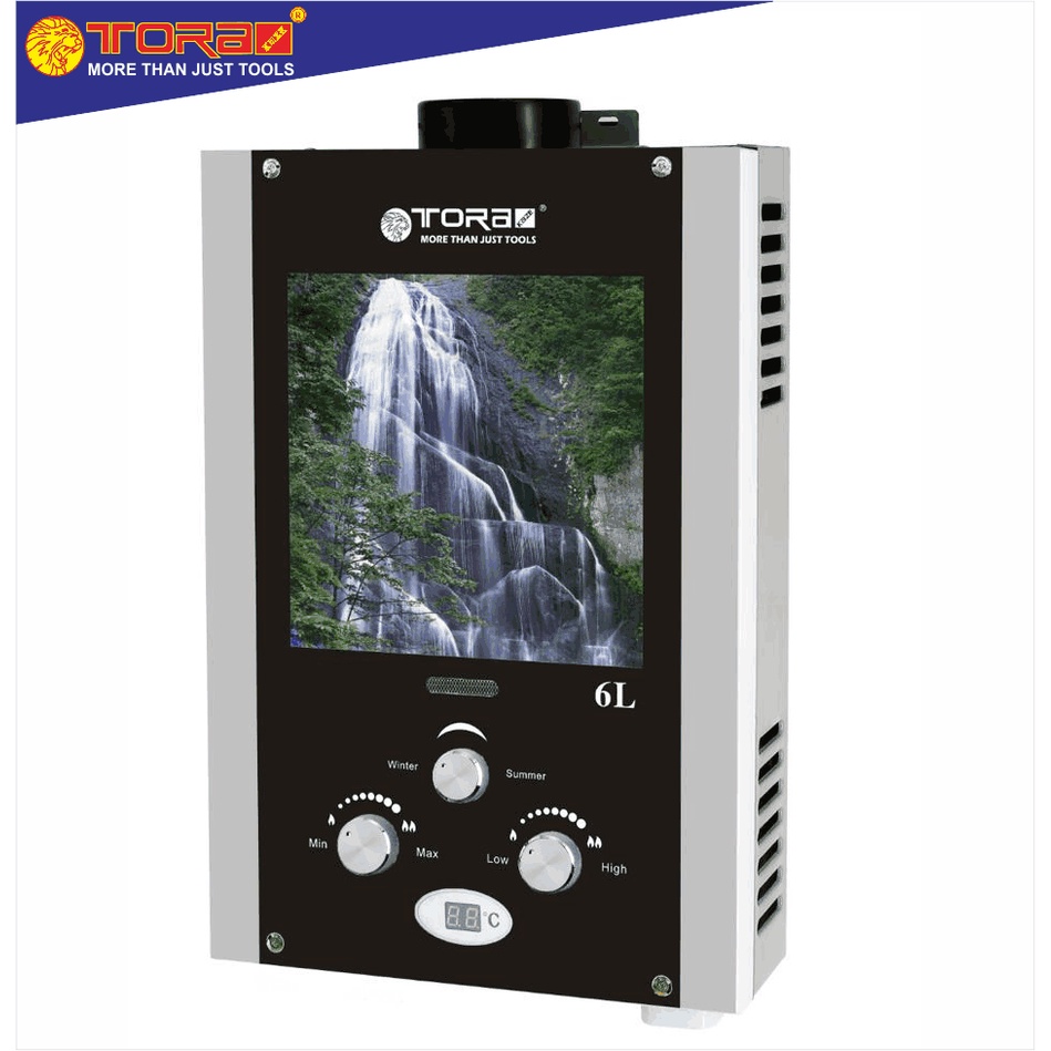 TORA Gas Water Heater - Pemanas Air Digital Glass 6 Liter LPG GWH6C