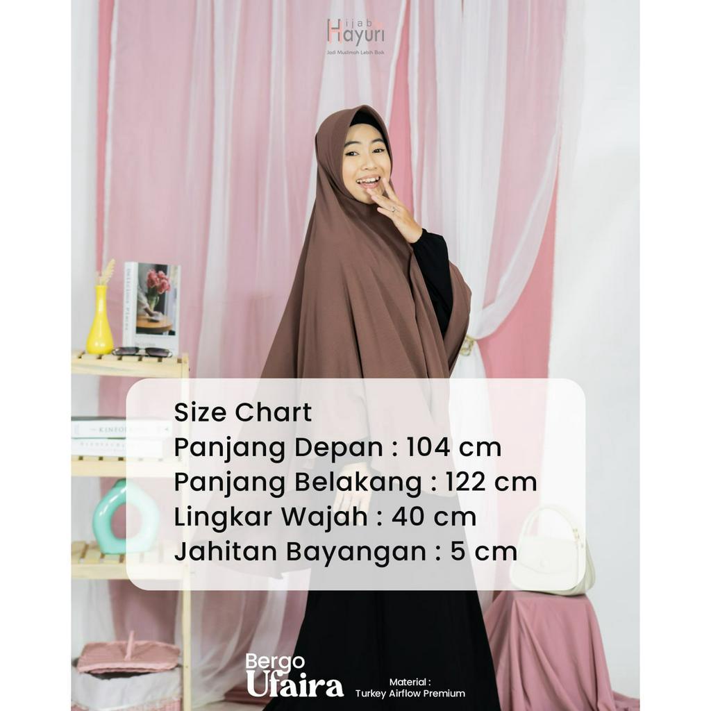 HIJAB HAYURI BERGO UFAIRA PED ANTEM HIJAB INSTAN SYARI ORIGINAL