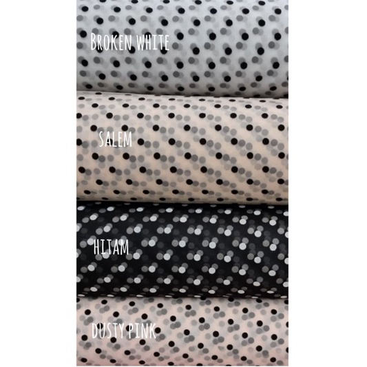 Kain tile polkadot / bahan Tulle polkadot bludru / tile dotty