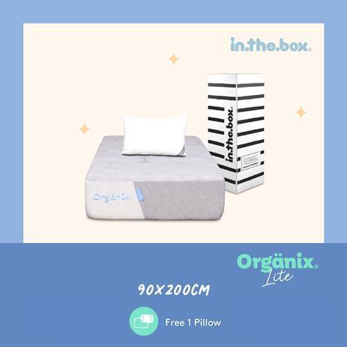 Inthebox - Kasur Latex Spring Bed Organix Lite Free Bantal & Mattress Protector Single 90 x 200 cm