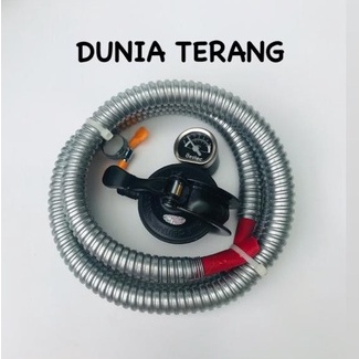 Regulator STARCAM Selang - Regulator Lengkap Selang Lpg Pengaman Meteran - Gas Regulator STAR CAM Tekanan Rendah SC-T12RMS standar SNI