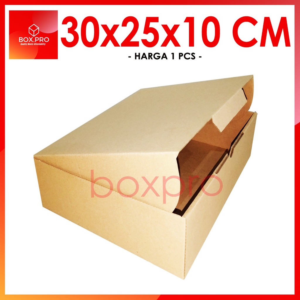 

Kardus Dus uk 30x25x10 cm (ECER) Die Cut Box pizza Kotak Packing Aksesoris Baju cookies coklat