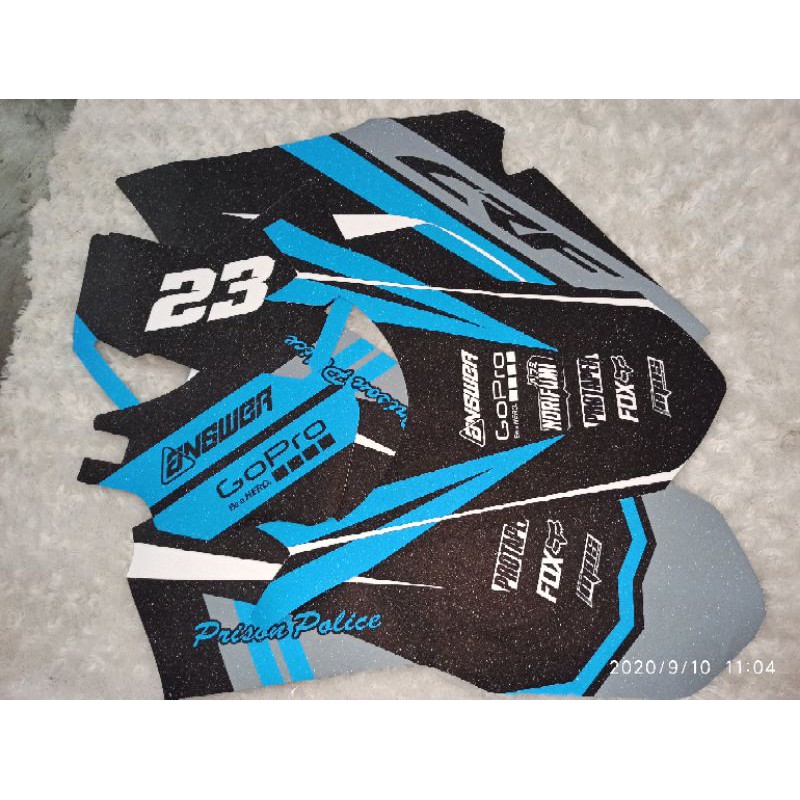 decal crf glitter decal gliter klx dtracker motif bebas rekues bonus keren