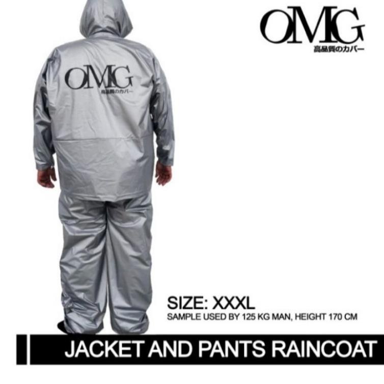 Jas Hujan Pria Jumbo Big Size XXXL Mantel Dewasa Set Setelan Besar Orang Gemuk Tebal Bagus Murah "TU