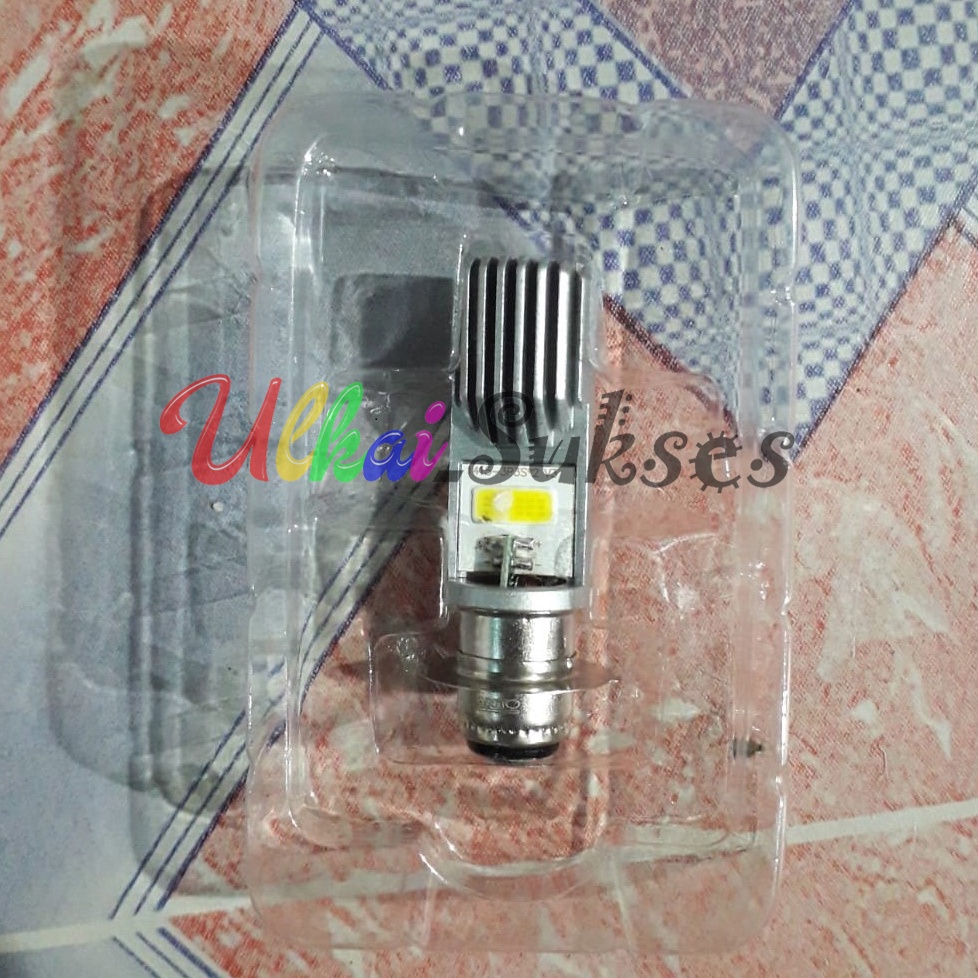 Lampu Depan Motor LED l Variasi Aksesoris Lampu Colok LED Dual Beam 1 mata 2 Sisi Arus AC l DC Songket H6 Universal Murah