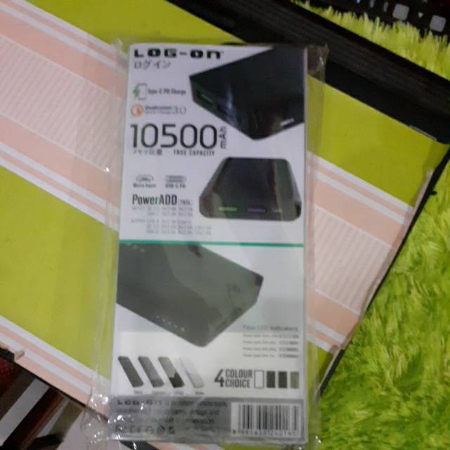 Powerbank 10500 mah log-on