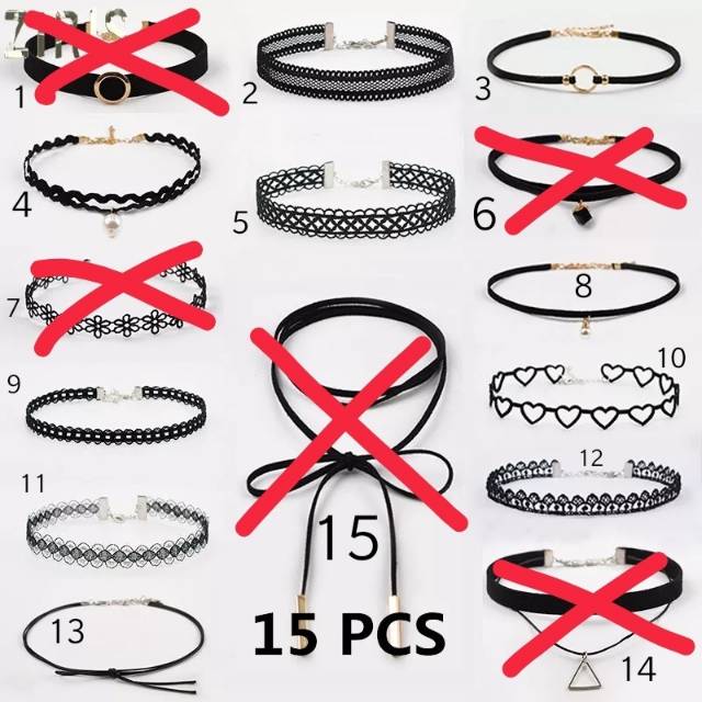 Choker kalung leher wanita trendy