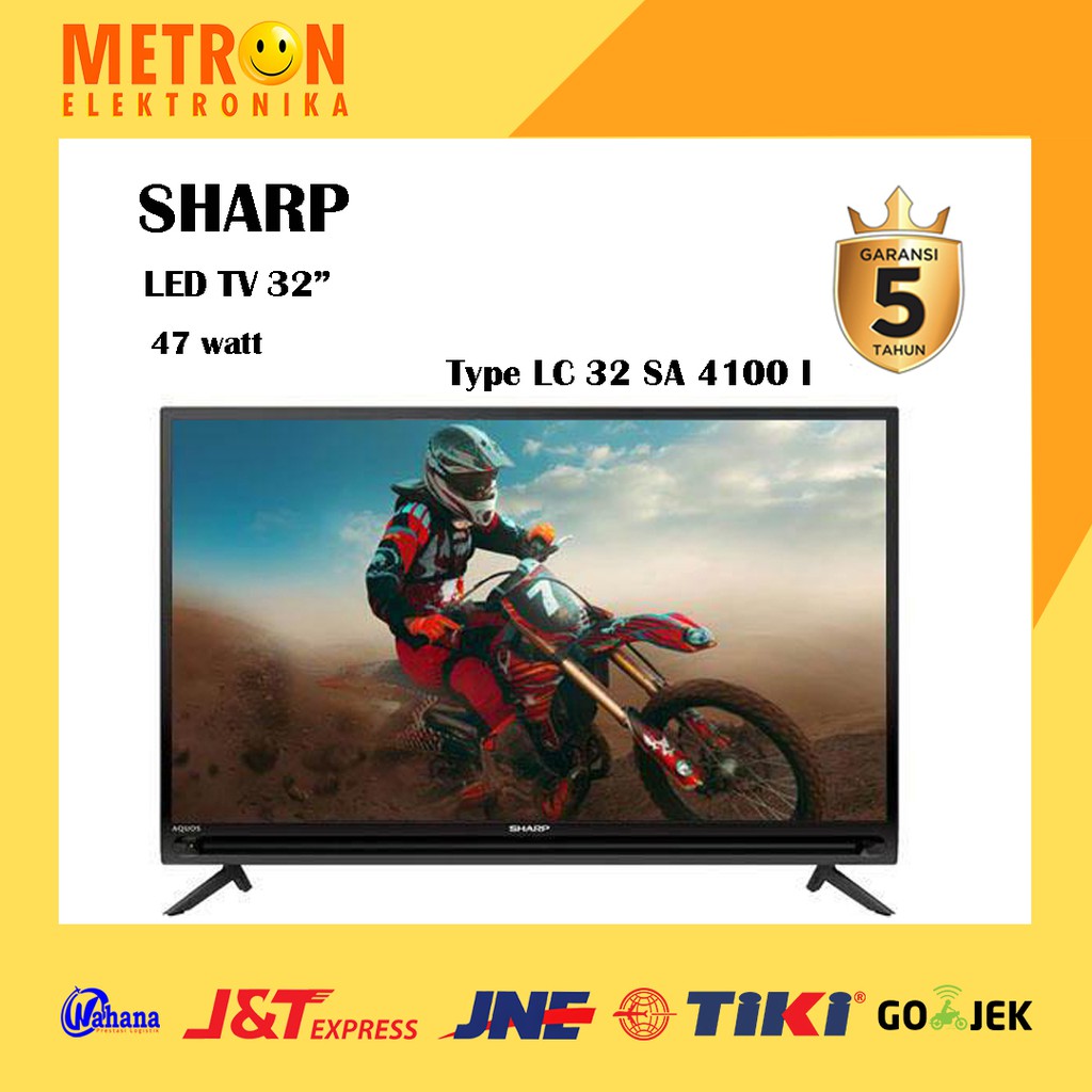 SHARP LC 32 SA 4100 I / 32 IN LED TV + USB MOVIE / TELEVISI 32 INCH / LC32SA4100I