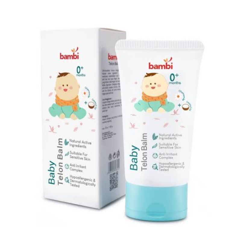 Bambi Baby Telon Balm 50ml - Bambi Telon Krim Bayi - Minyak Telon Cream - Telon Bayi