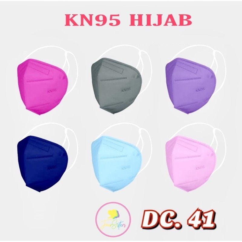 [KN95 HIJAB] Masker kn95 headloop warna 5ply