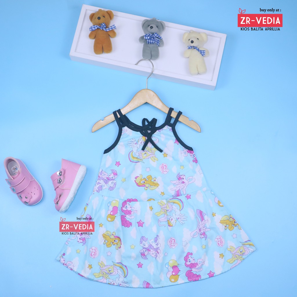 Dress Lilly uk 2-3 Tahun / Daster Atasan Tidur Dres Yukensi Baju Anak Perempuan Balita Karakter Adem