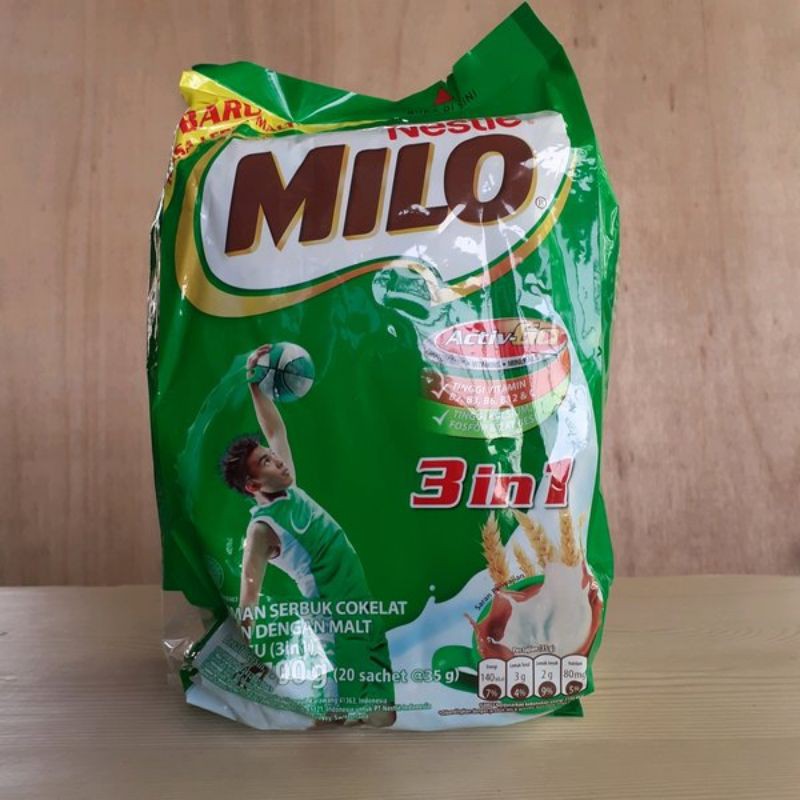 

[Free Container] Milo 3in1 Sachet 20X35gr