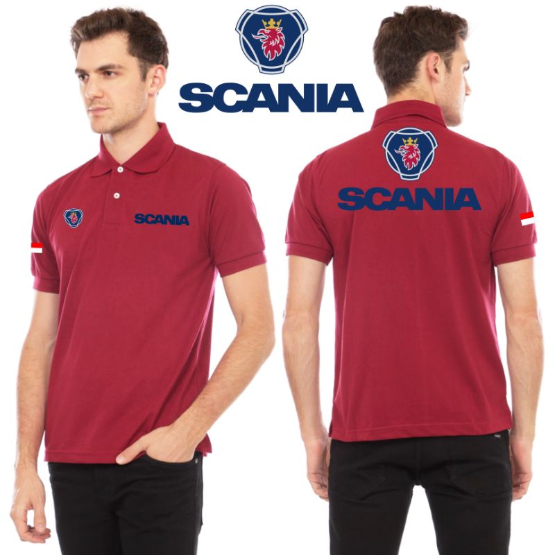 Polo Shirt Pria Distro Scania / Baju Kaos Polo Busmania Scania Logo PNG