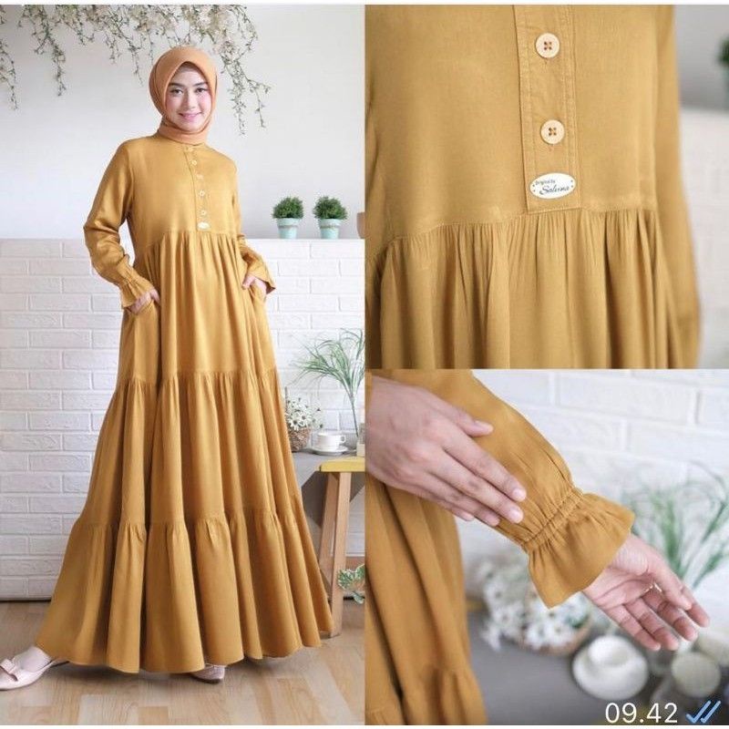 SALVINA YS DRESS GAMIS, ORIGINAL ASLI 100% ,