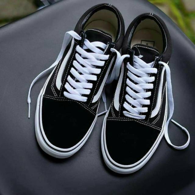 [PROMO SPESIAL RAMADHAN] SEPATU VANS OLD SKOOL BLACK WHITE & FULL BLACK