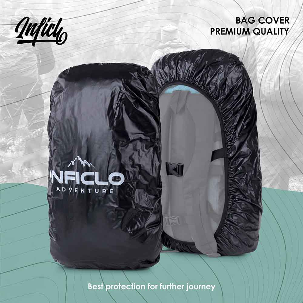 Toko Thabita Rain Cover Bag 40L-55L Raincoat Ransel Tas Gunung Hitam Bening