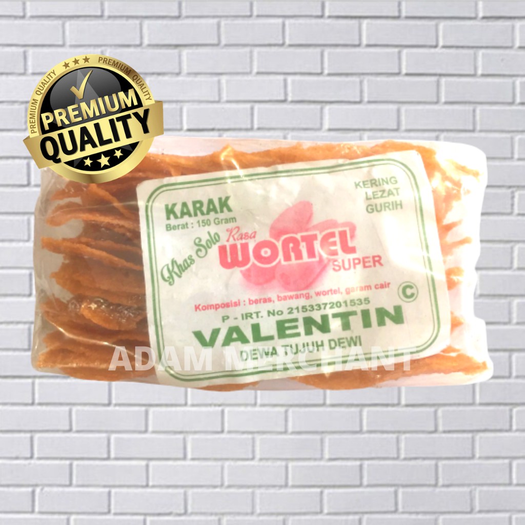 

Karak Khas Solo VALENTINE | Rasa WORTEL