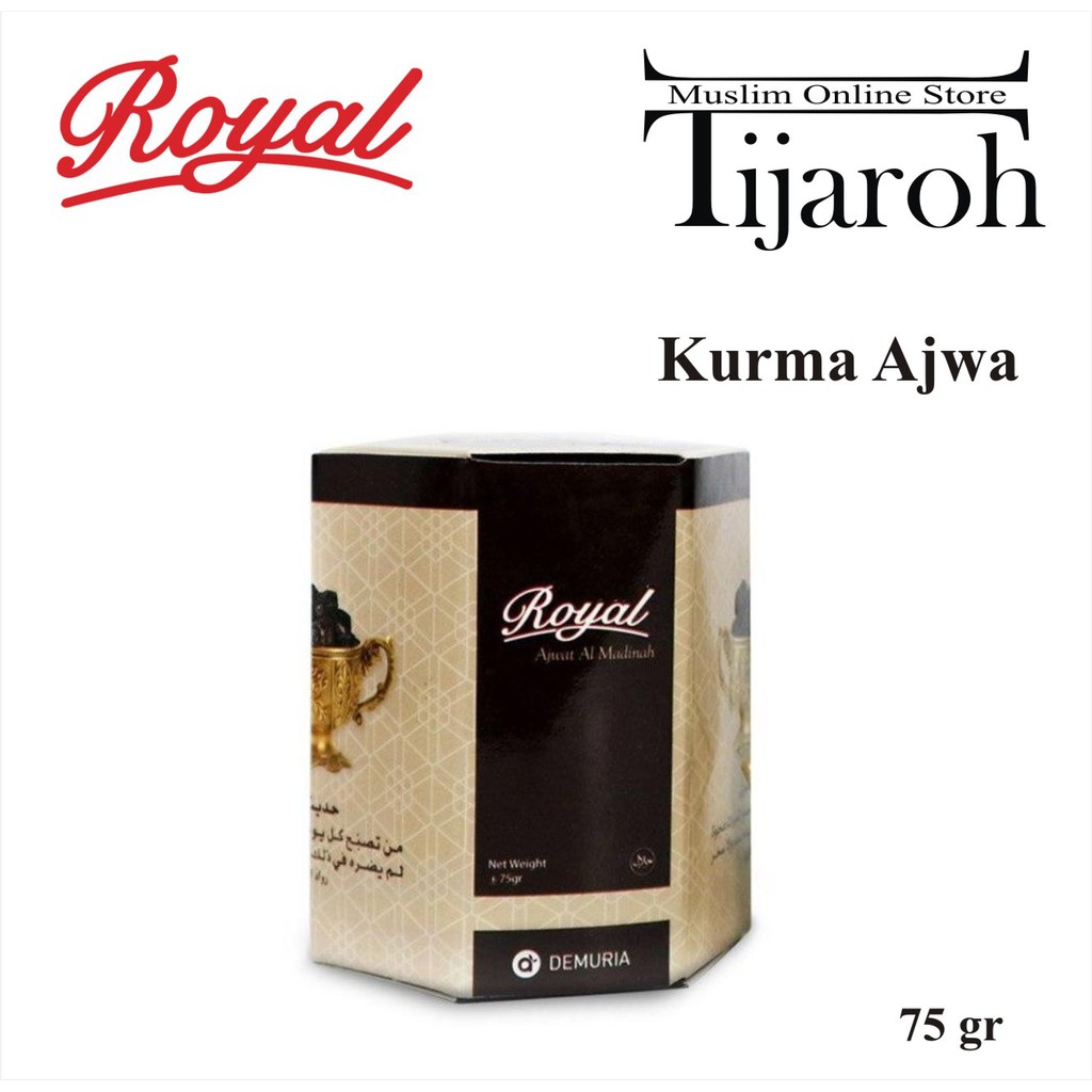 

Kurma Royal Ajwa Al-Madinah 75 gram