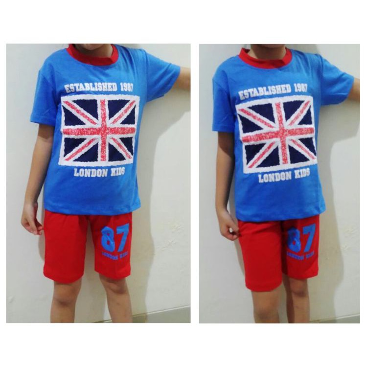 STKDL212 - Setelan Anak Laki London Flag 87