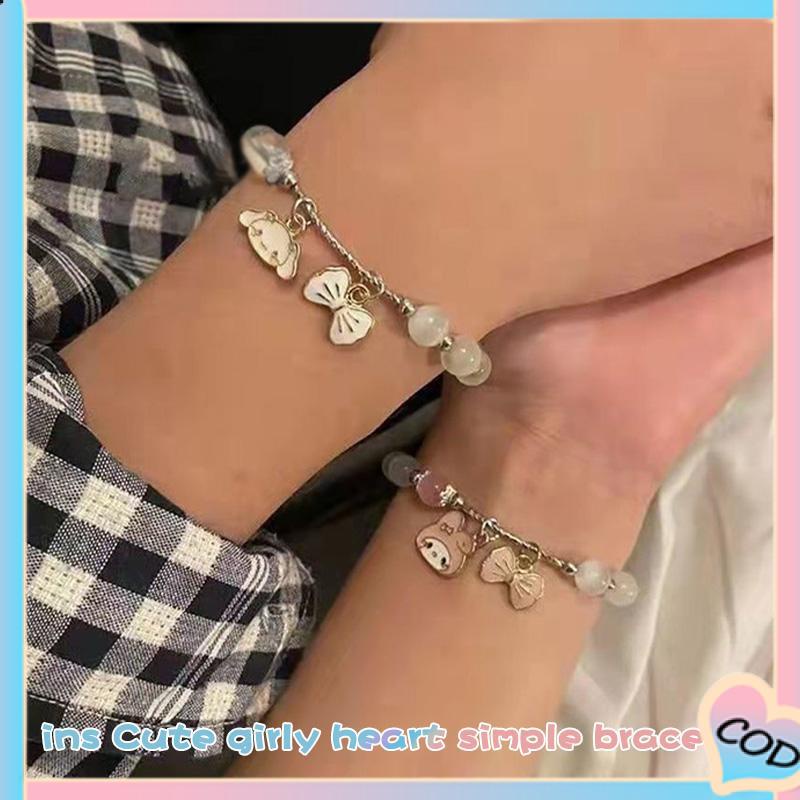 COD❤️ Melody Cinnamon Dog Opal Gelang Lucu Sederhana Gelang Hadiah Pacar-A.one