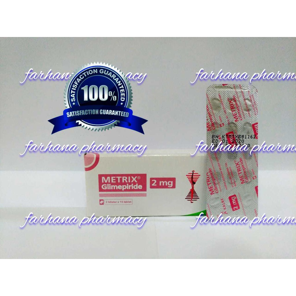 Promo Asli Metrix 2 Mg Untuk Diabetes Glimepiride Paten