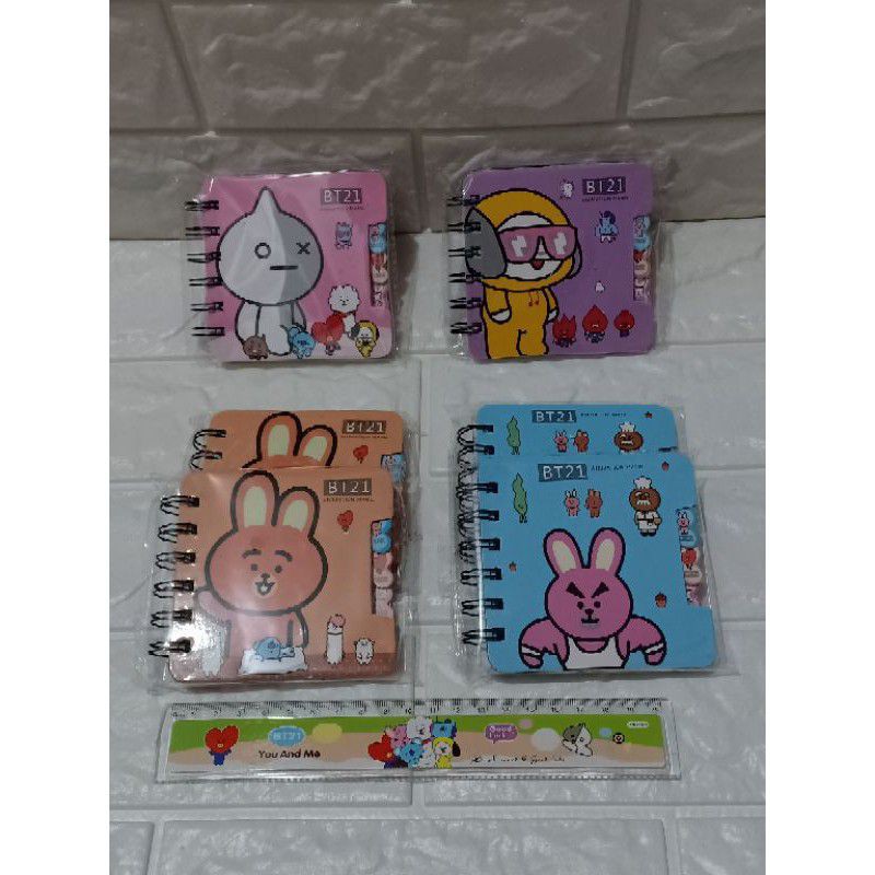 

NOTEBOOK BT21 MEMO BT21 UKURAN 9X9 CM