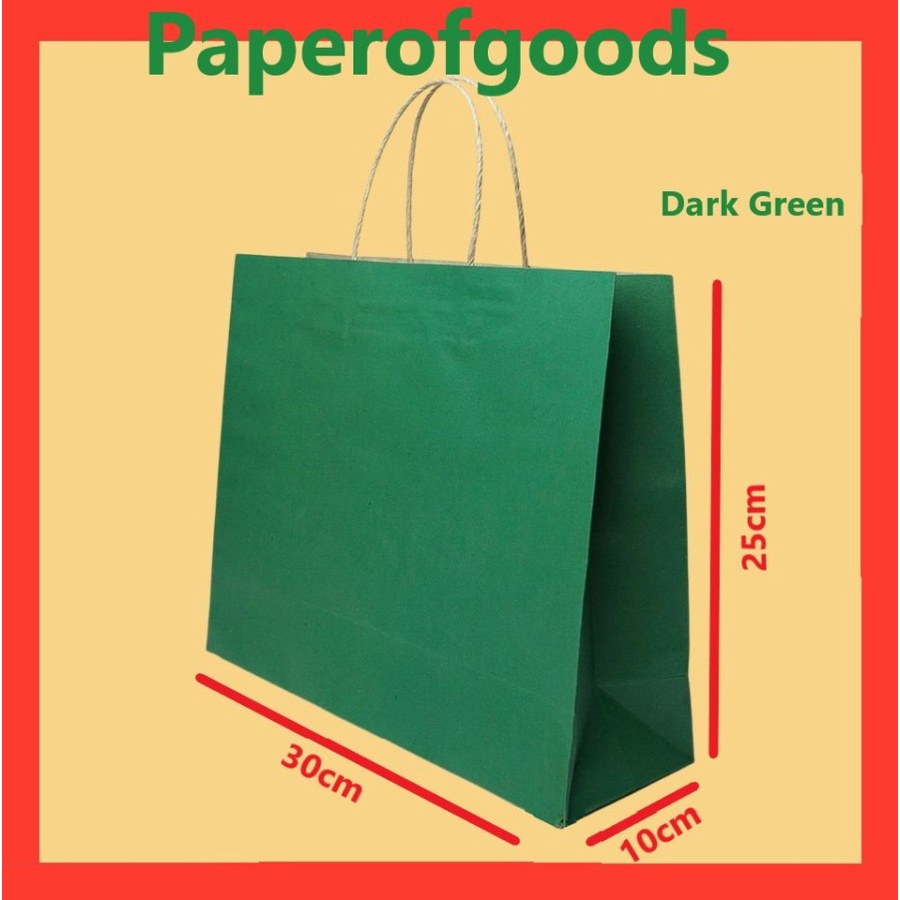 

Paperbag paper bag Kantong kertas warna Hijau Tua