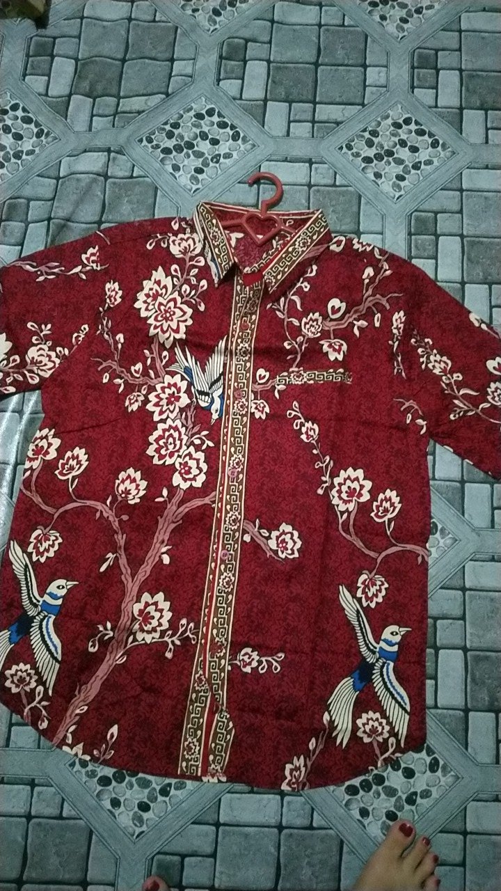 Batik Couple Set Warna Maroon Edisi Imlek, Dl# Bahan Katun Stretch