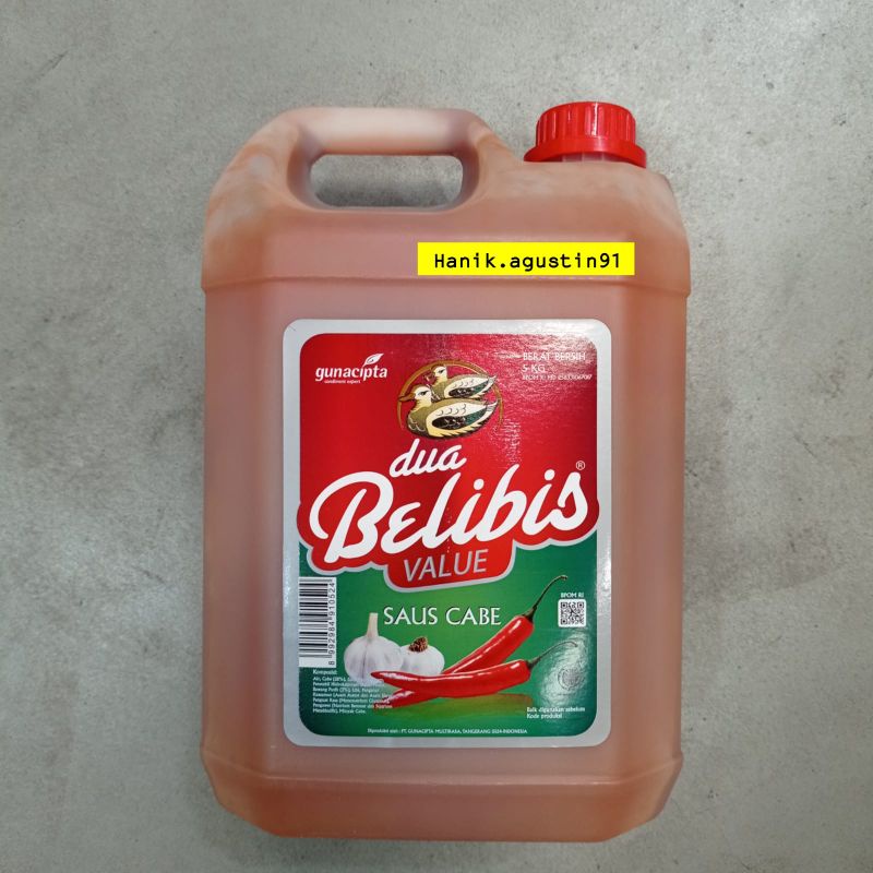 

Sambal / Saus Cabe Dua Belibis Value Jerigen 5Kg
