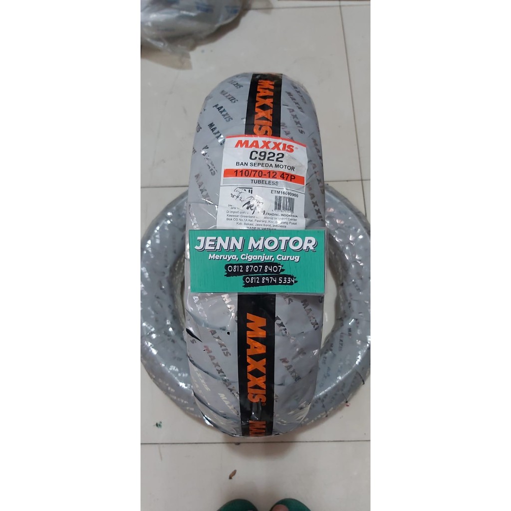 BAN TUBLES UKURAN 110/70-12 MAXXIS C922