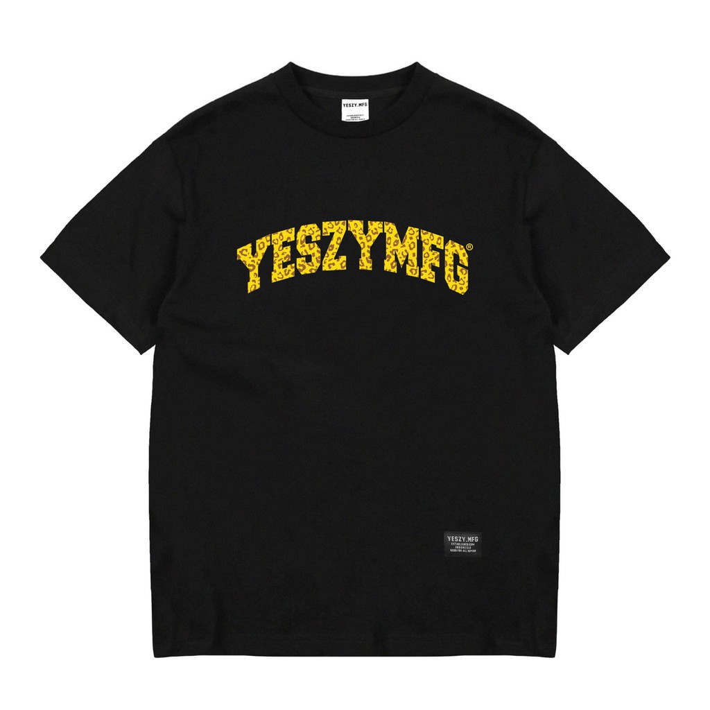 YESZY.MFG Tshirt Black Cyber F. Yellow Leopard