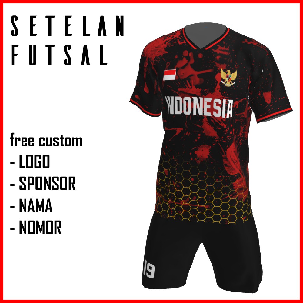Bikin Jersey Futsal Custom Printing , Baju Kaos Jersey Setelan