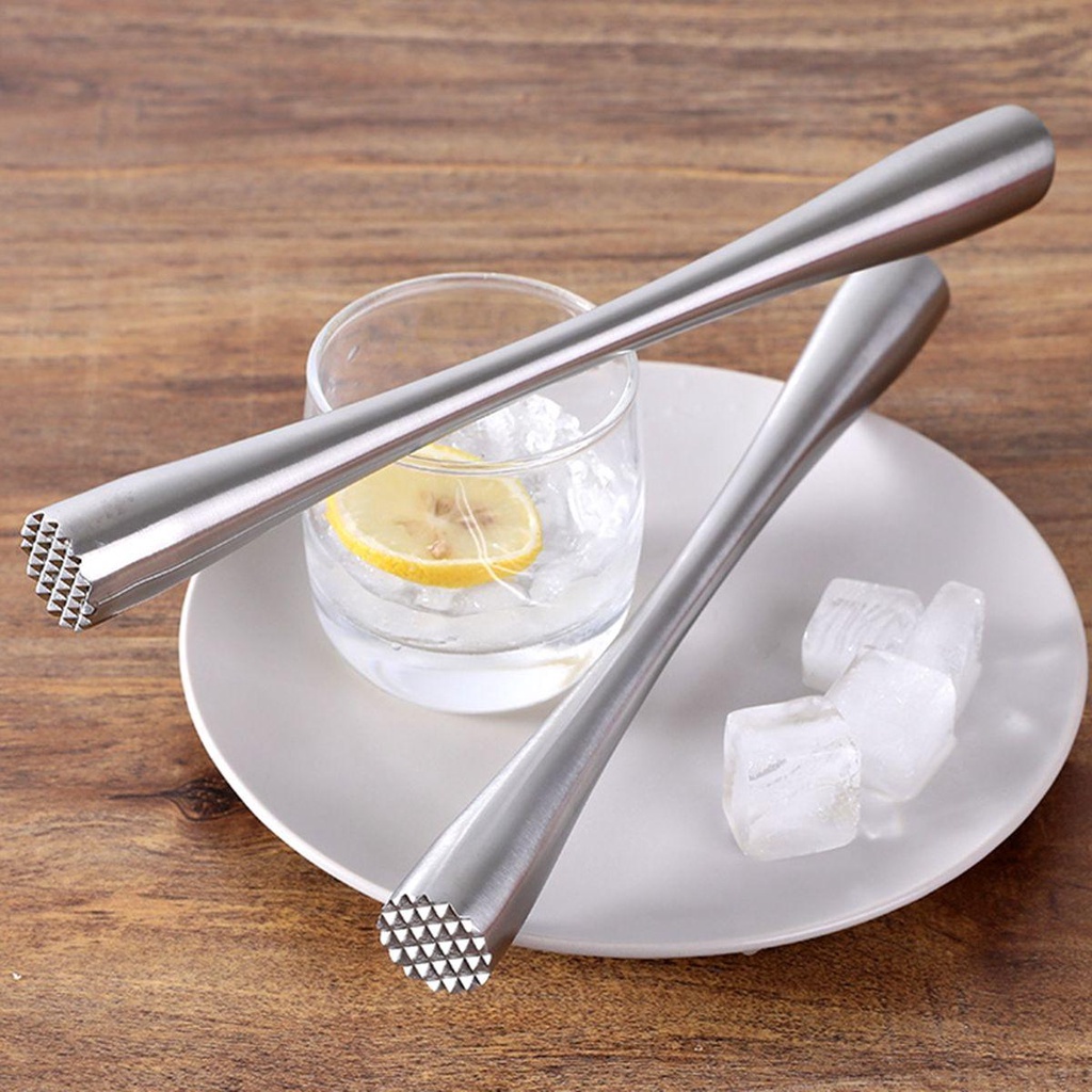 【 ELEGANT 】 Mojito Muddler Bar Dapur Old Fashioned Stainless Steel Rod Hammer Stirrer Alat