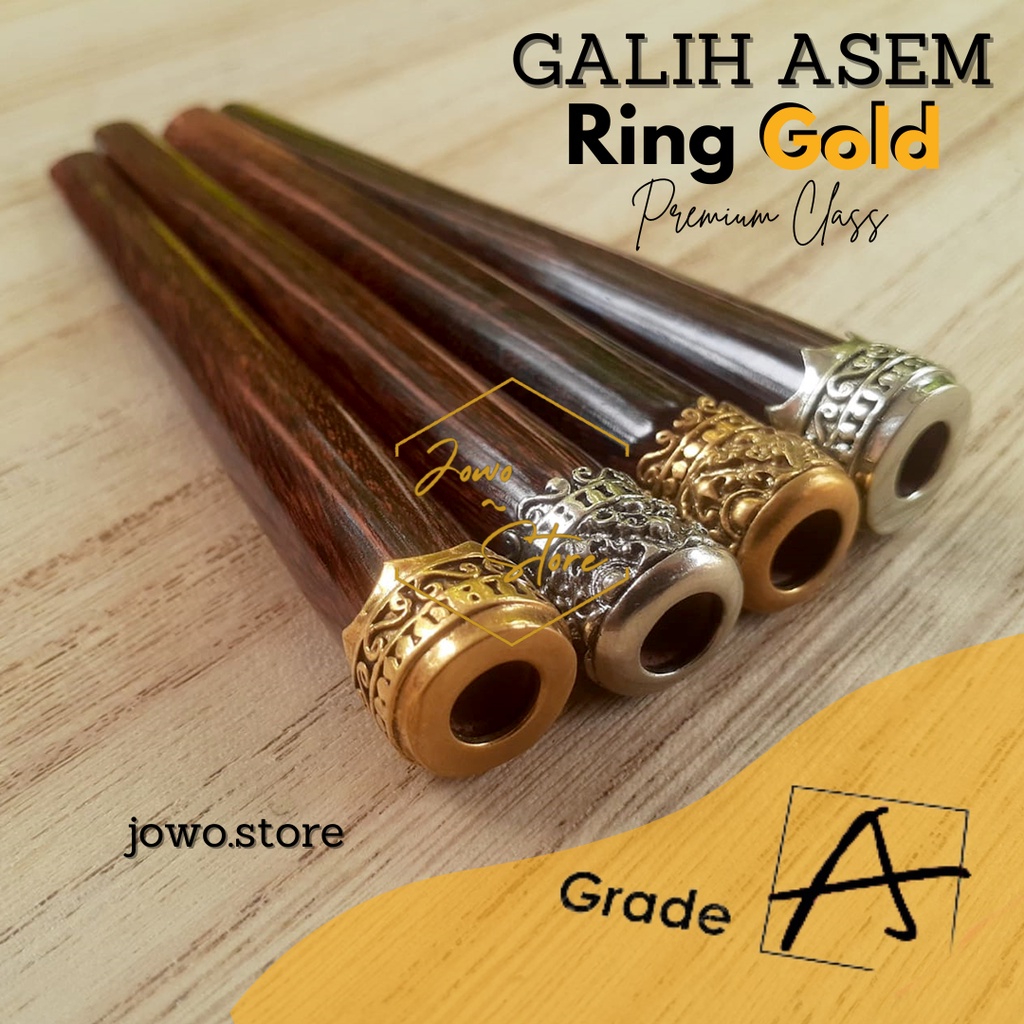Pipa rokok kayu bertuah galih asem golden ring grade A