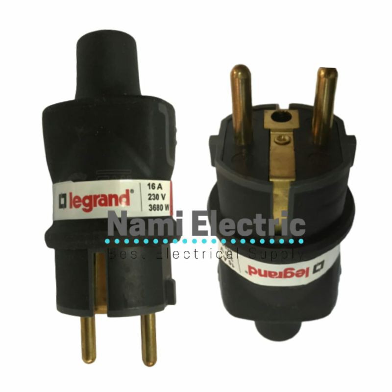 Steker Karet Legrand 2 Pin 16A IP44 50196