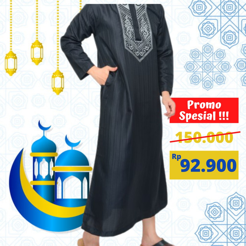  Baju  Jubah Gamis  Cowok  Gamis  Pria Dewasa Jubah Hitam Gamis  