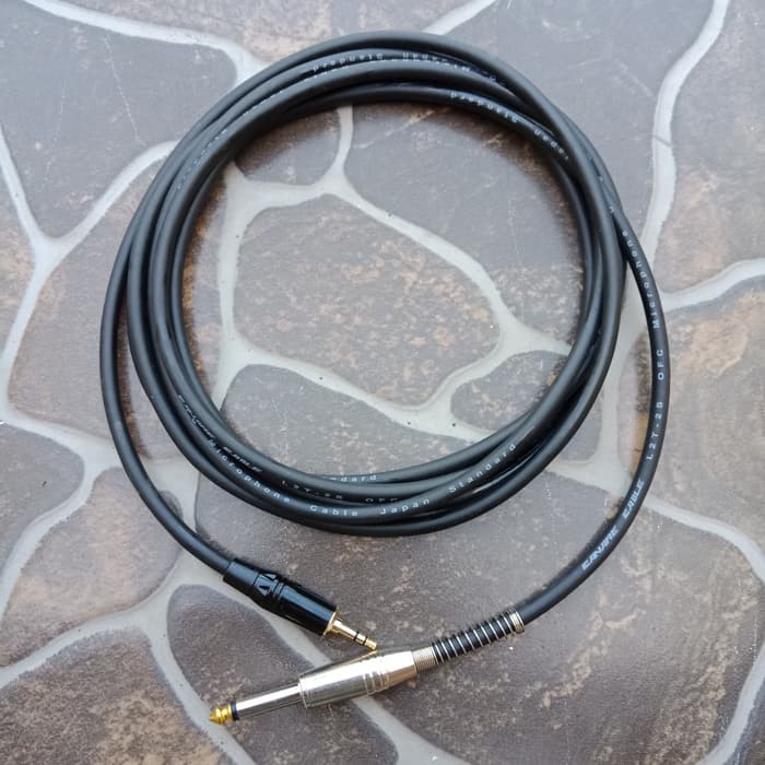 Kabel Audio Ampli ke HP Mp3 Mp4 Audio Jack 6.5 ke 3.5 mm mini jack