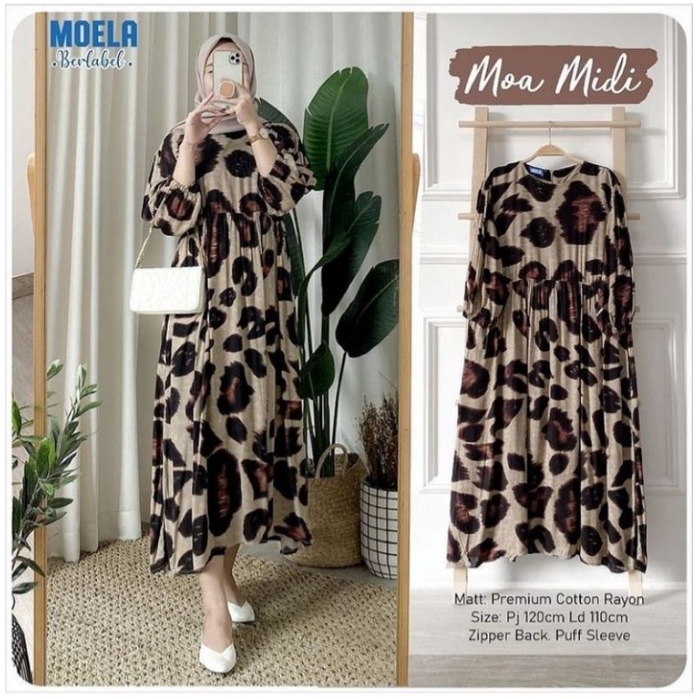 MOA MIDI/ LEOPARD MIDI DRES