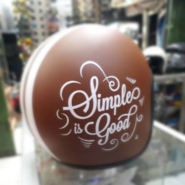 HELM BOGO ASCA #BROWNDOFF, KACA CEMBUNG