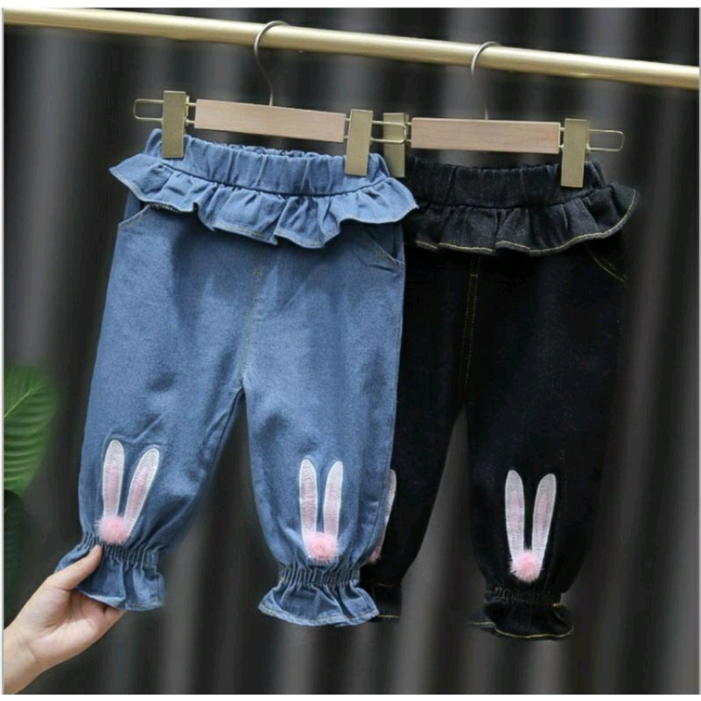 JOGER BUNNY JEANS/JOGER ANAK PEREMPUAN JOGER KELINCI CELANA JOGER ANAK 1-4 TH JOGER BUNNY JEANS/JOGER ANAK PEREMPUAN