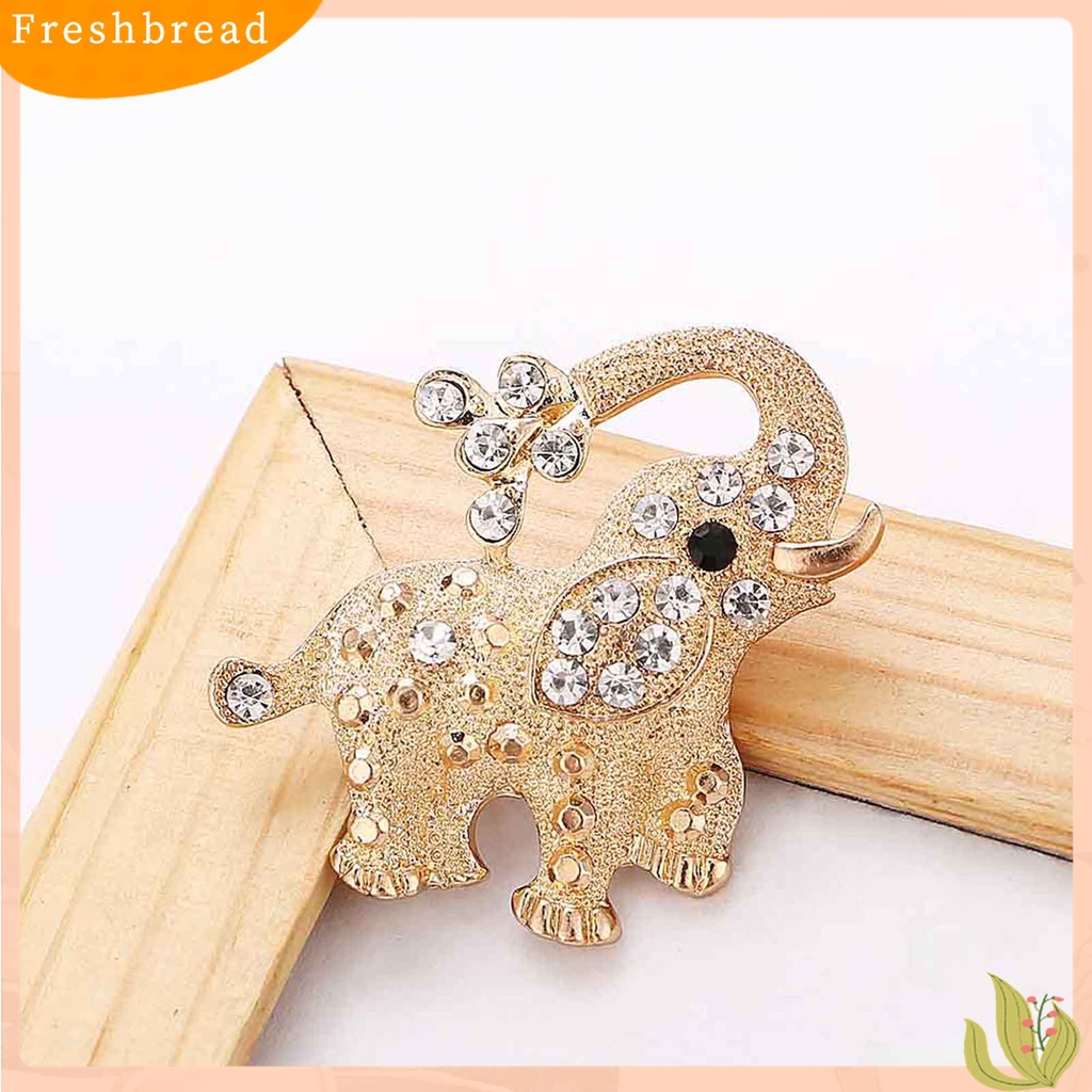 [ TERLARIS]Brooch Pin Elephant Shape Eco-friendly Alloy Scarf Shawl Badge for Gift