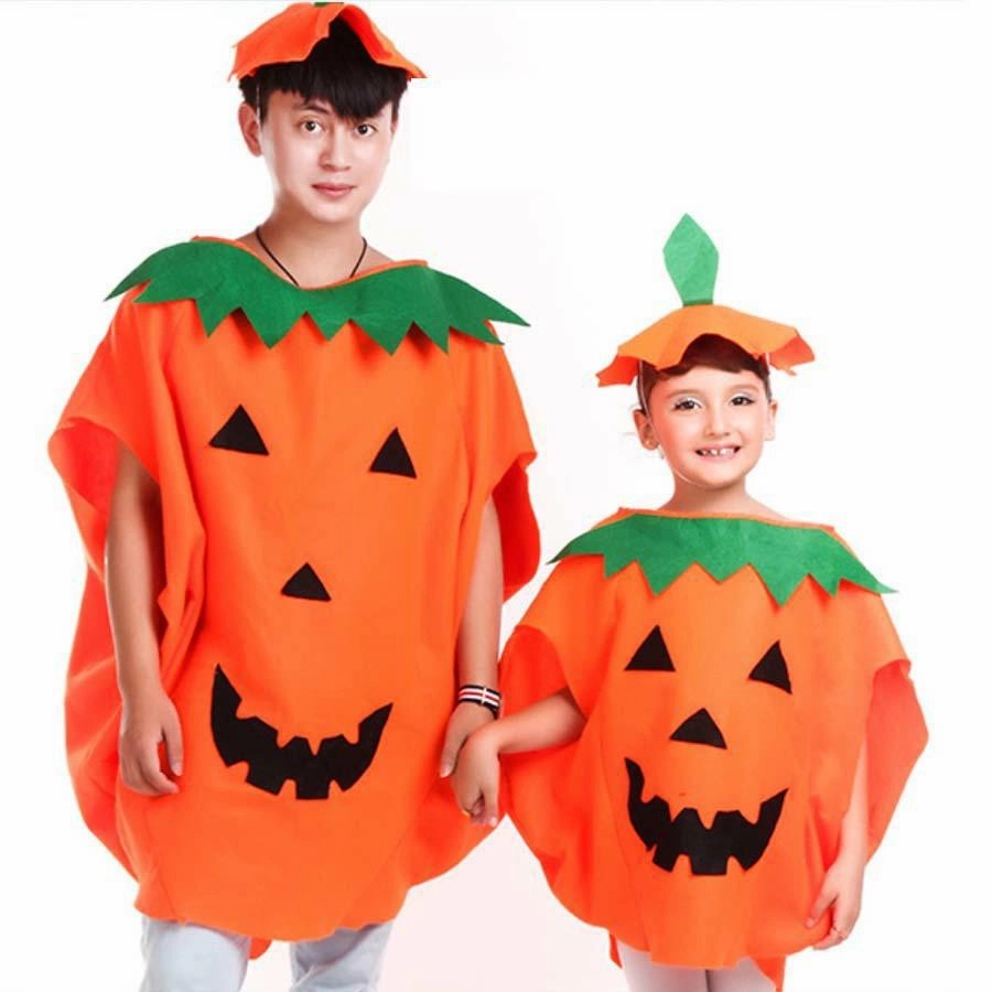 Kostum Labu Halloween Anak dan Dewasa Cosplay Pumpkin Haloween