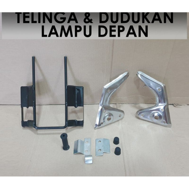 Paket Lengkap Breket Dudukan Lampu Depan Plus Sen Rx-King 2 Pics Non Original