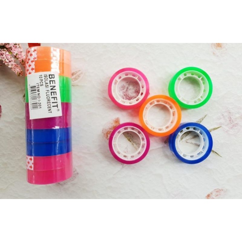 

isolasi warna warni /harga per slop isi 10 pcs /5 warna