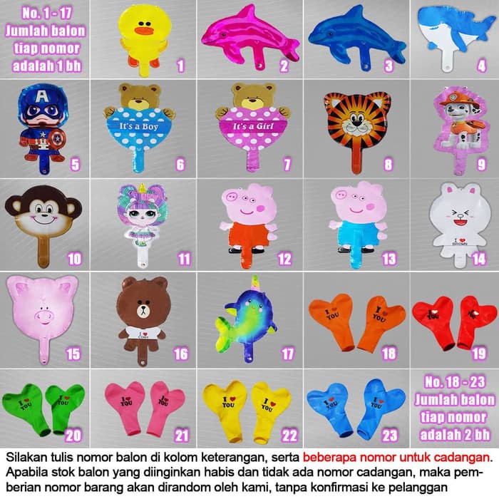 Ready Balon Karakter Kartun Animasi For Balon Led Shopee Indonesia