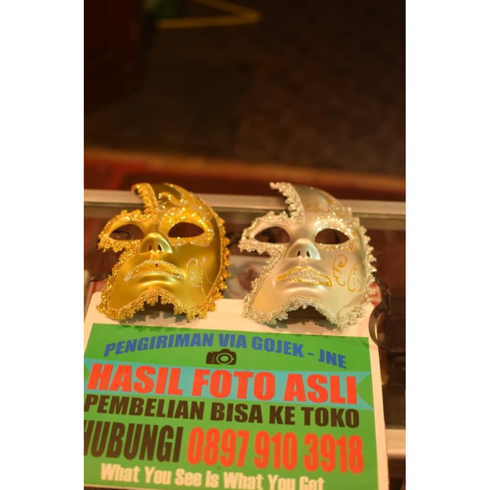 topeng pesta setengah wajah topeng gold topeng silver tahun baru