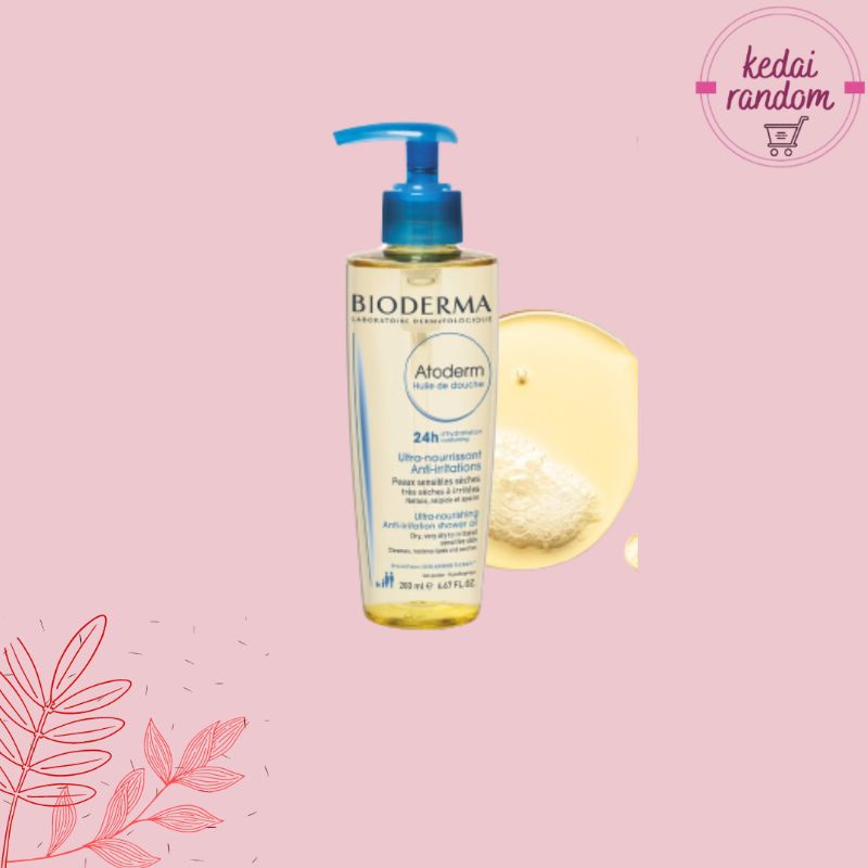 Bioderma Atoderm Huile de Douche 200ml - Pembersih Tubuh dan Wajah untuk Kulit Sangat Kering